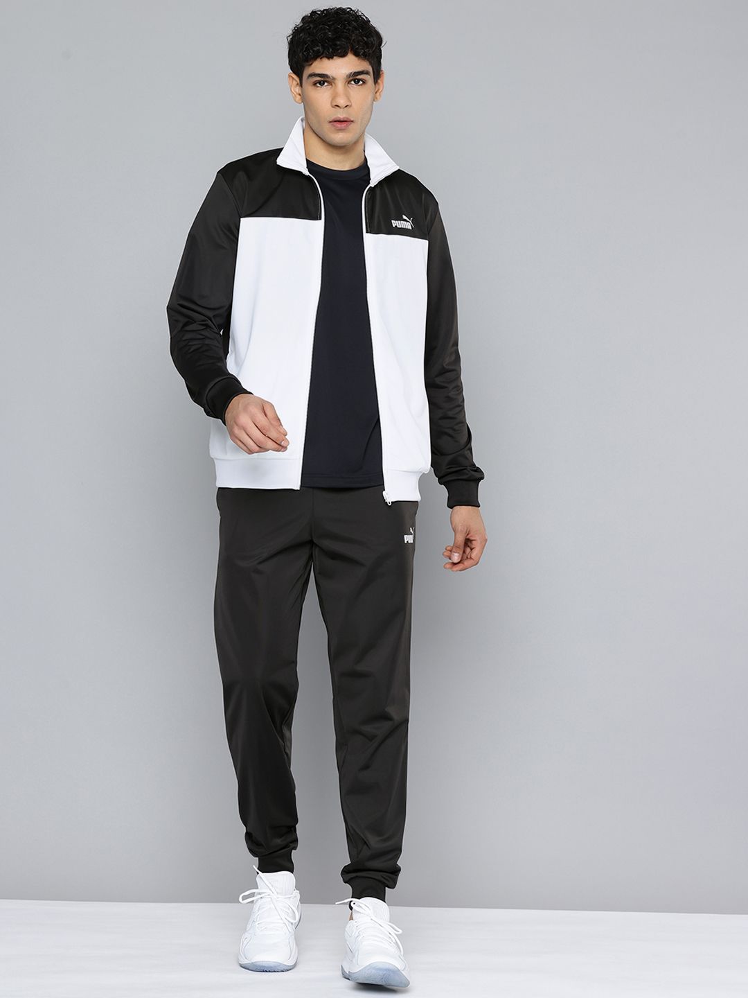 Puma Colourblocked Mock Collar Tracksuit-image-5