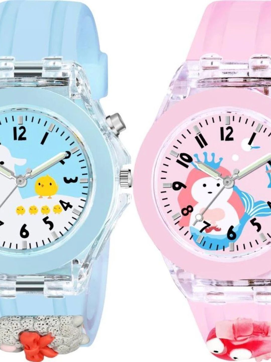 SELLORIA Unisex Kids Dial & Stainless Steel Bracelet Style Straps Watch Com2-Blue-Sheep-Pink-Feesh-picture-17