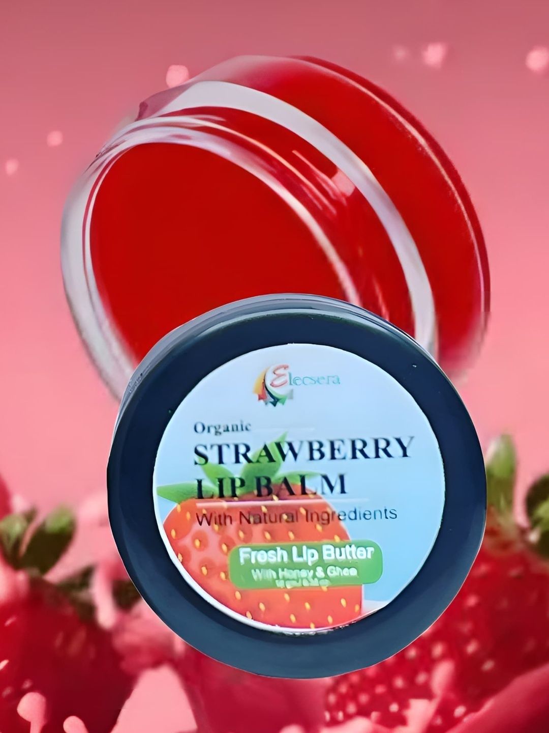 Elecsera Strawberry Lip Balm With Honey & Ghee - 10 g-picture-43