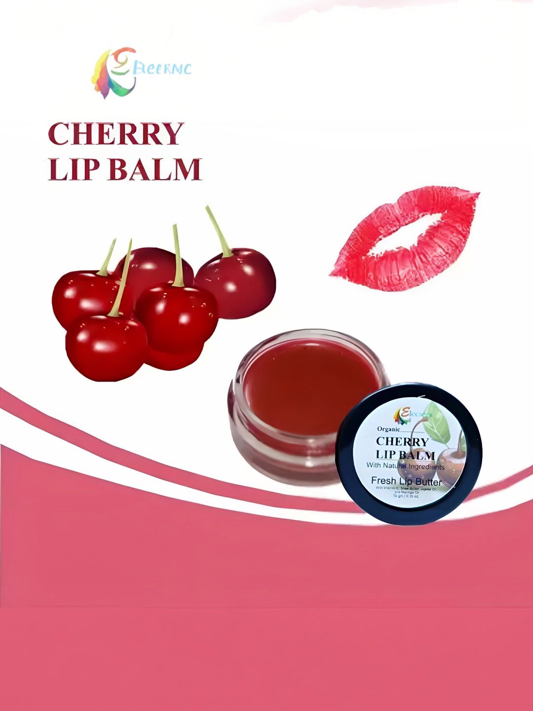 Elecsera Cherry Lip Balm With Shea Butter & Vitamin E - Red - 10 g-picture-17