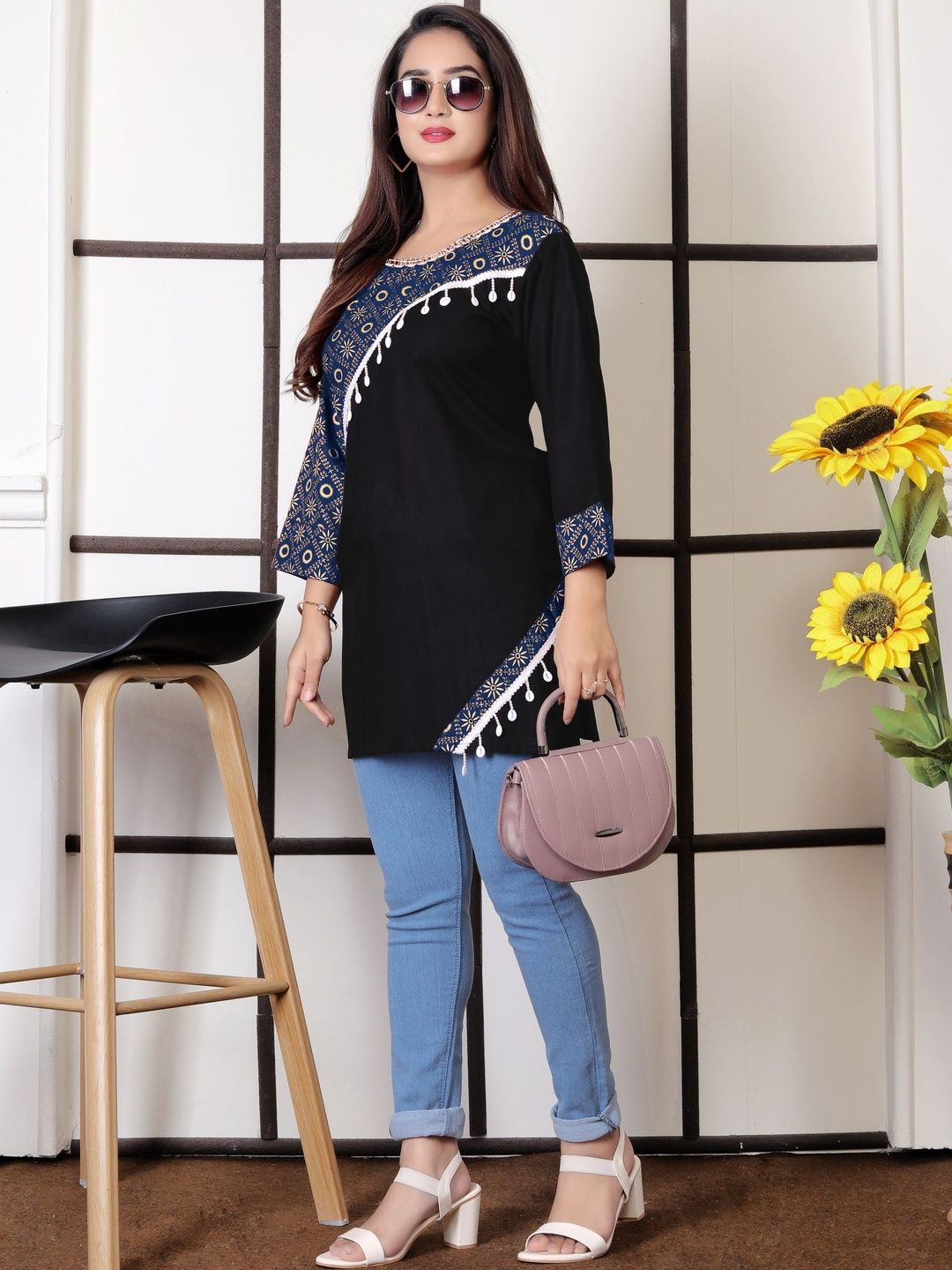 Moda Rapido Geometric Printed Round Neck Straight Kurti-picture-31