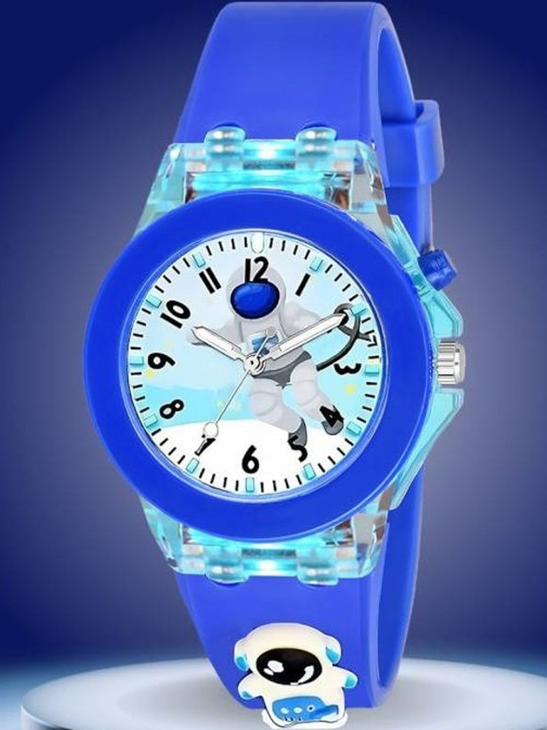 SELLORIA Unisex Kids Dial & Stainless Steel Bracelet Style Straps Watch MN-Lights_Blue_Astranut-picture-10
