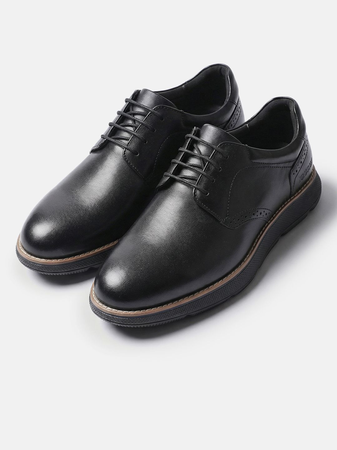 Kenneth Cole Men Textured Leather Formal Derbys-picture-42