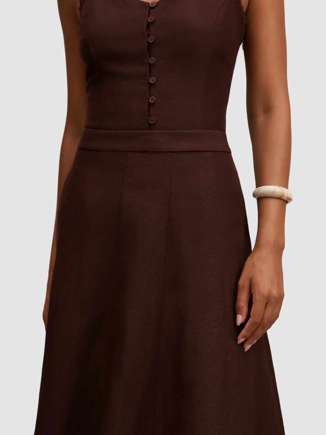 Forever New Women Linen Midi A-Line Skirt-picture-25