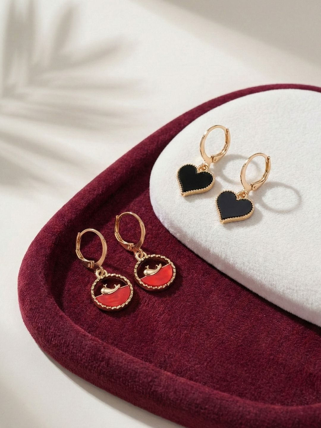 Lara Karen Set Of 2 Gold-Plated Drop Earrings-image-35
