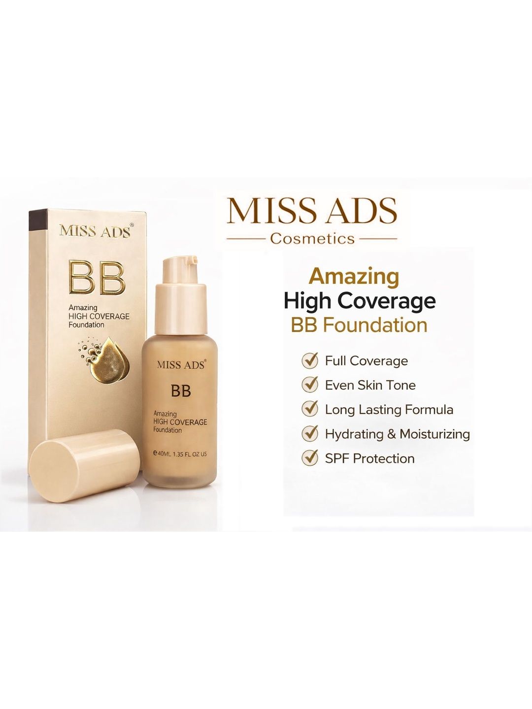 MISS ADS BB High Coverage Foundation - 40 ml - MAFC24-picture-14