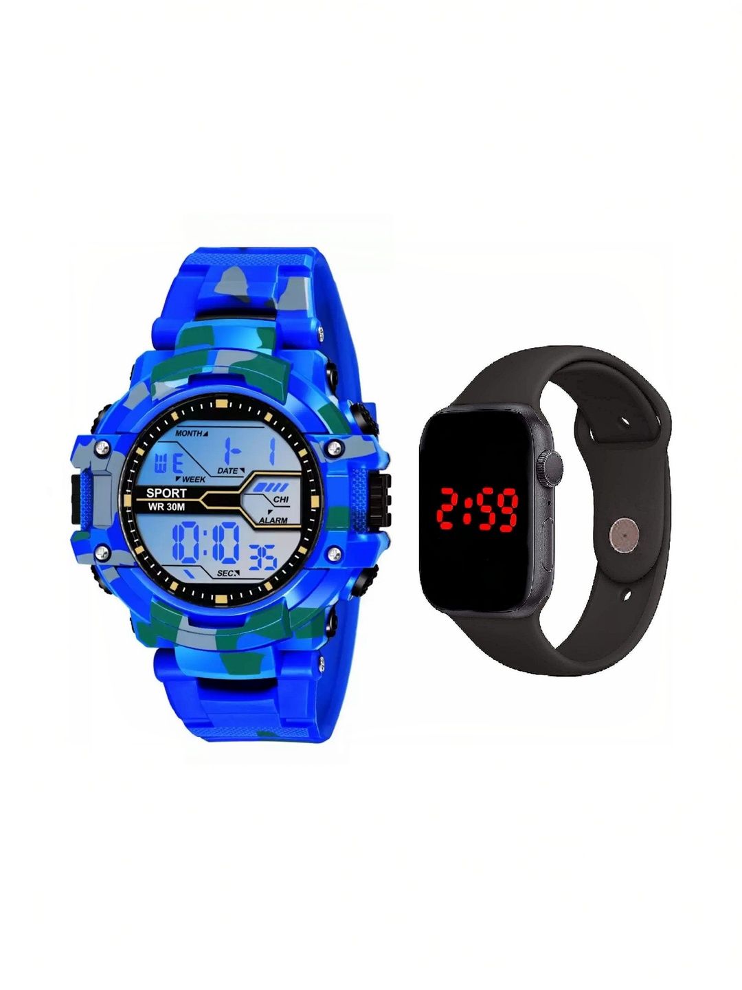 SELLORIA Unisex Kids Dial & Stainless Steel Bracelet Style Straps Watch BLUE BM - SQRE APL BLK-picture-50
