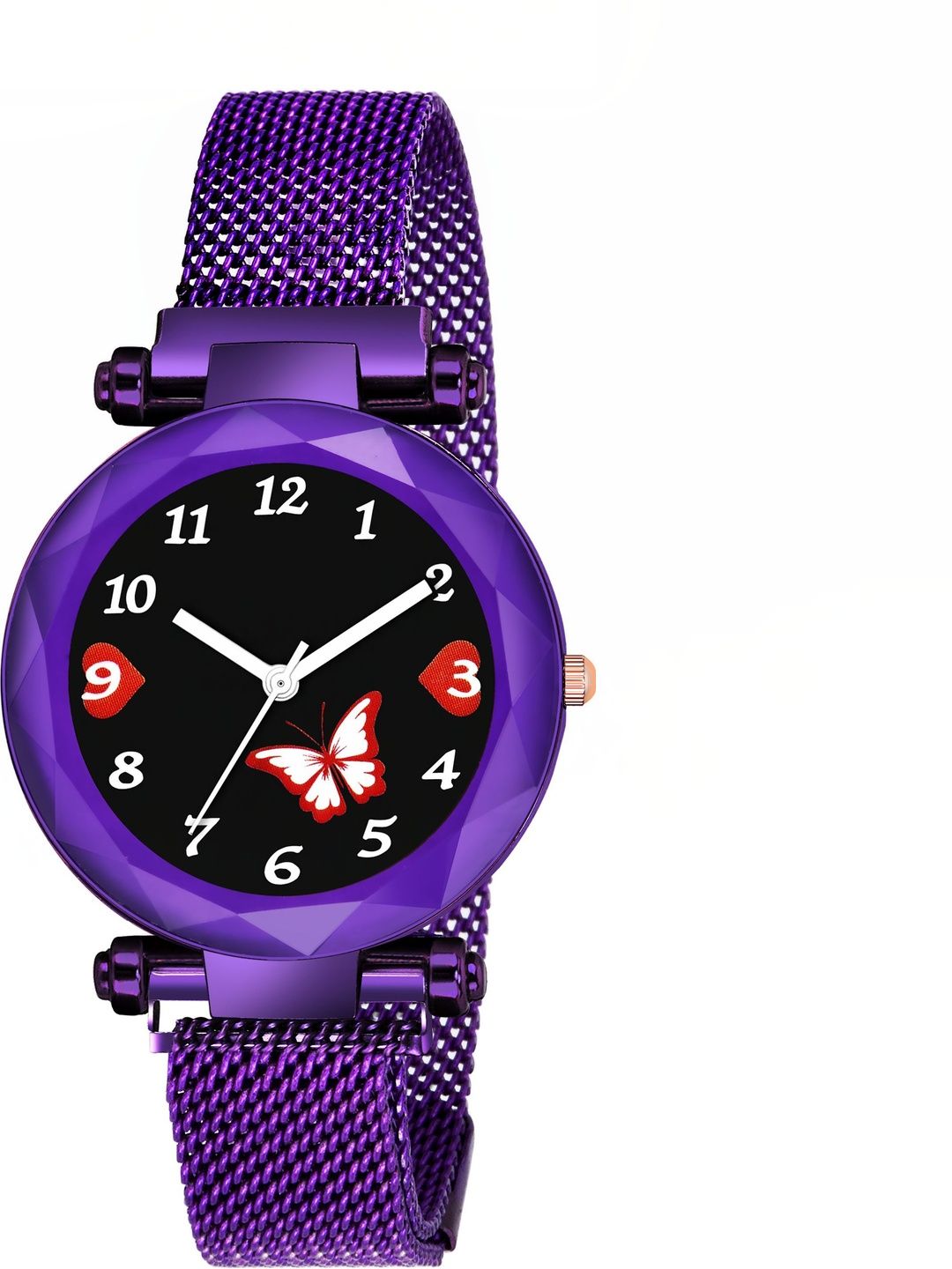 mivaan Women Dial & Stainless Steel Straps Watch M-219-Butterfly-Mag-Purple&-image-26