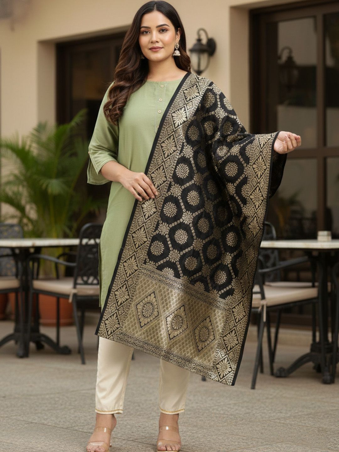 Urban Pallu Ethnic Motifs Woven Design Dupatta-picture-13