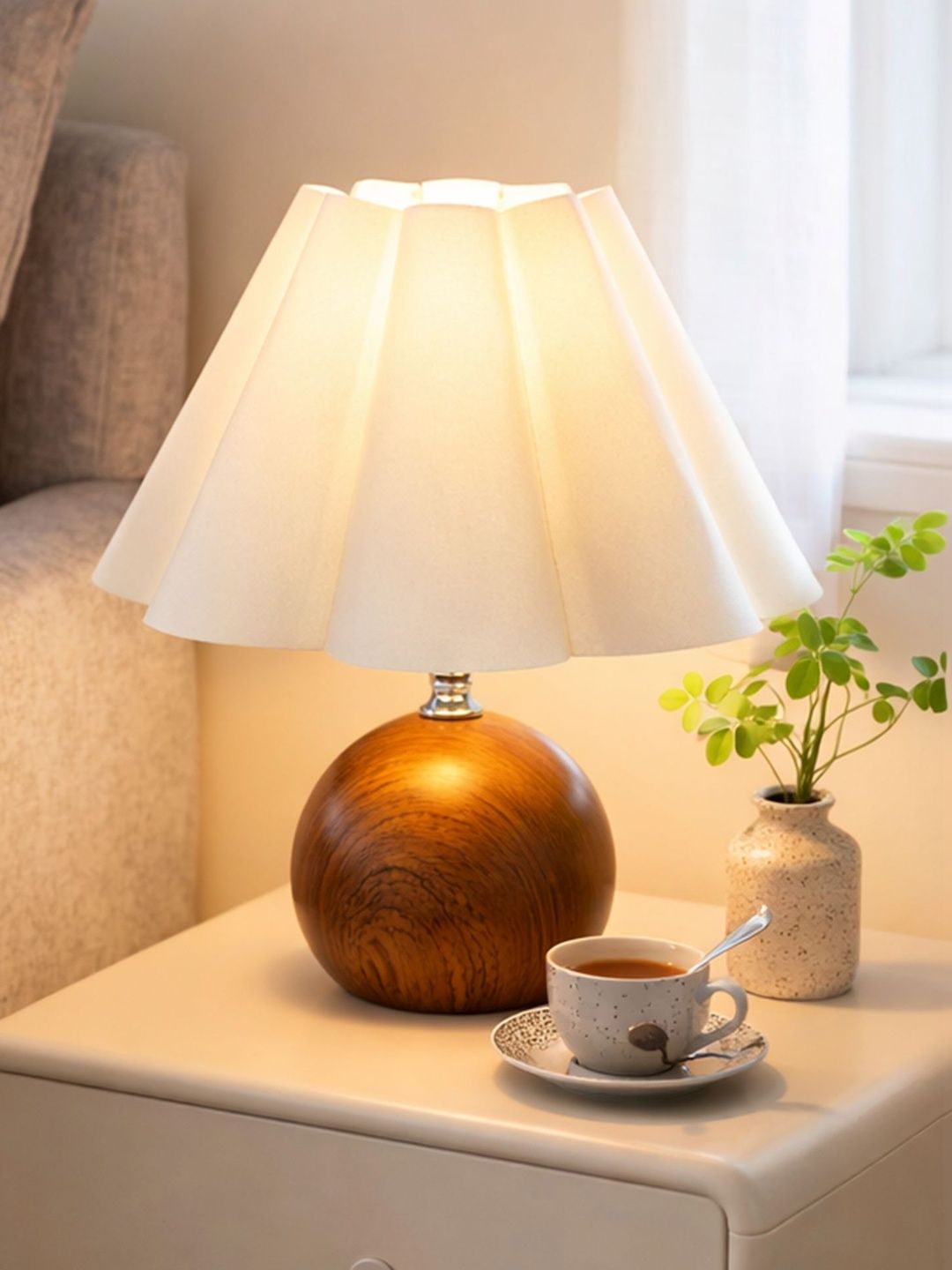 Glowhere White Metal Industrial Cylindrical Shaped Table Lamp-picture-48