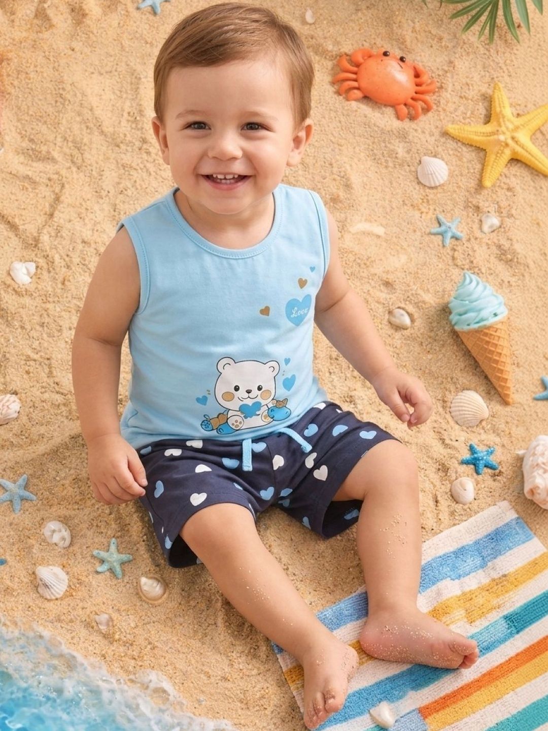 HERE&NOW Pastels Printed T-shirt with Shorts-picture-11