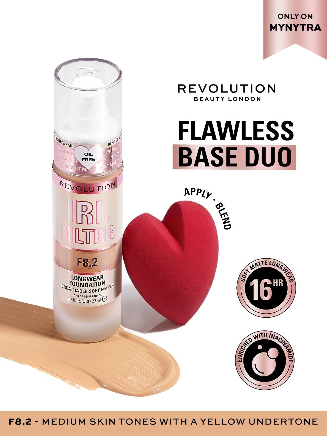 Makeup Revolution IRL Filter Longwear Foundation With Blender - 23 ml - F8.2-picture-33
