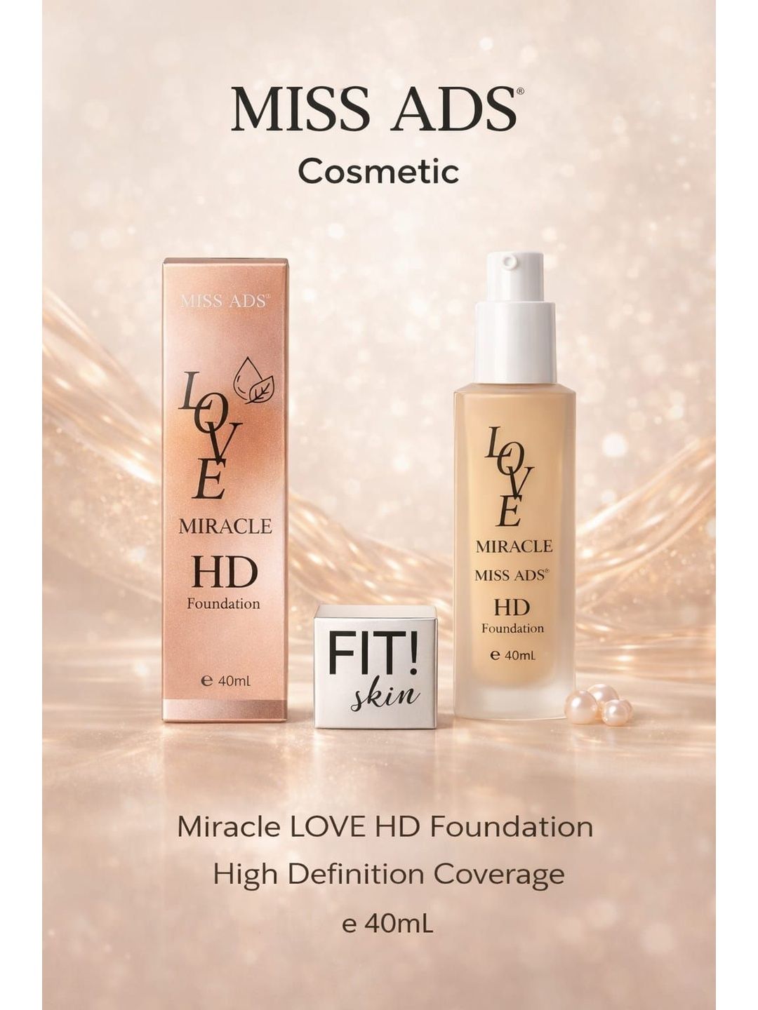 MISS ADS High Definition Miracle Foundation - 40 ml - Nude C25-picture-26