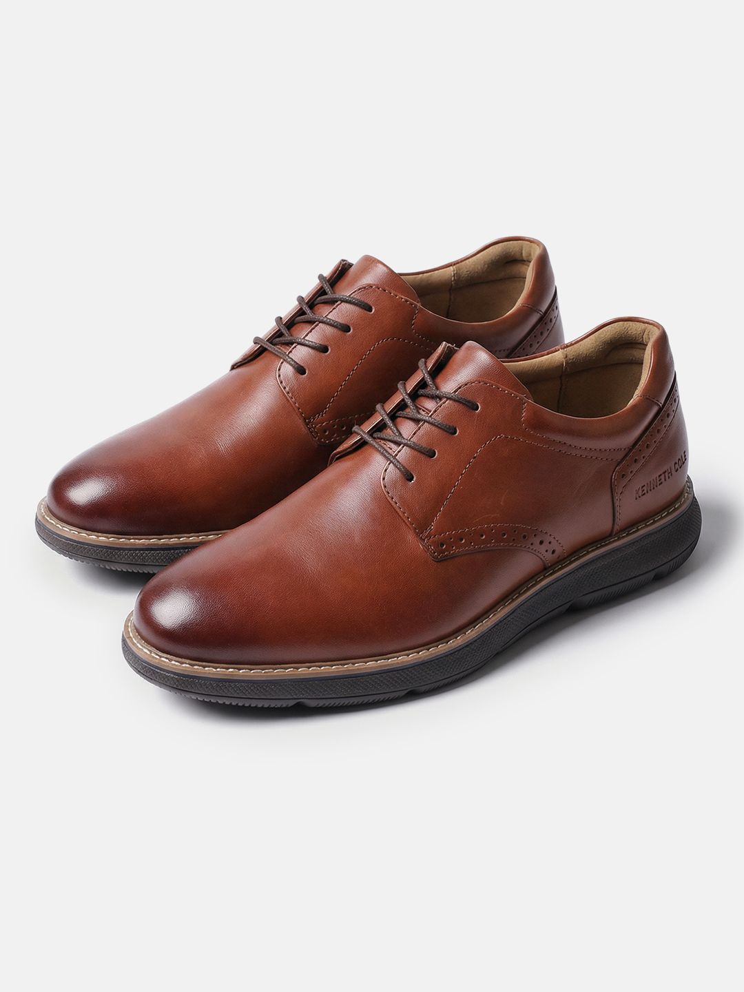 Kenneth Cole Men Textured Leather Formal Derbys-picture-19