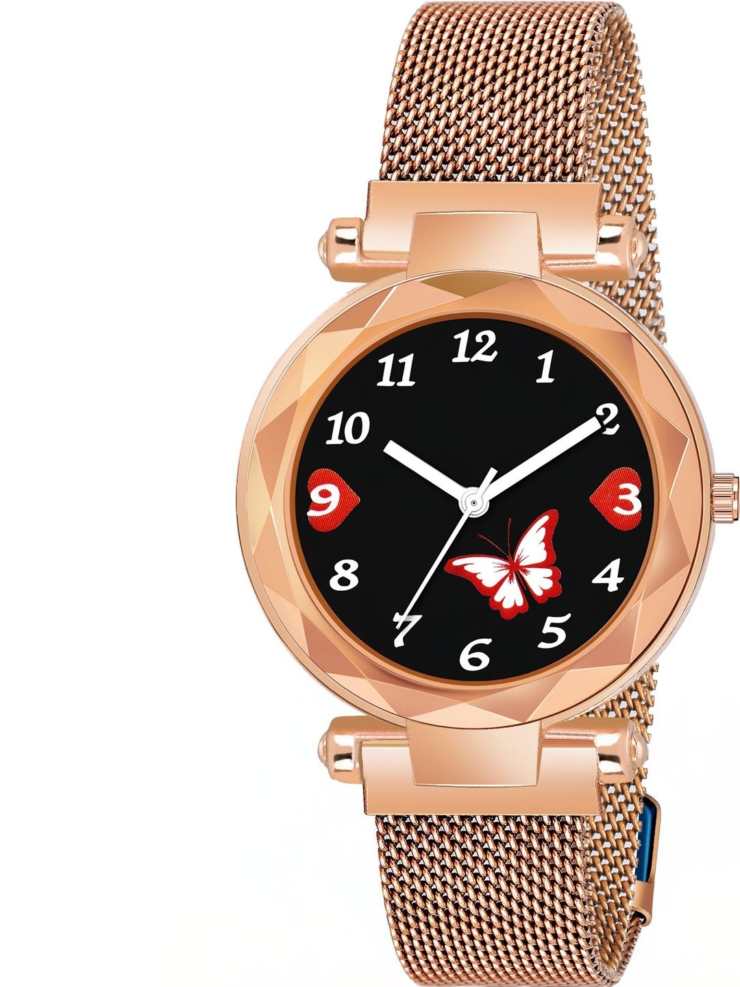 mivaan Women Dial & Stainless Steel Straps Watch M-219-Butterfly-Mag-Gold&-image-37