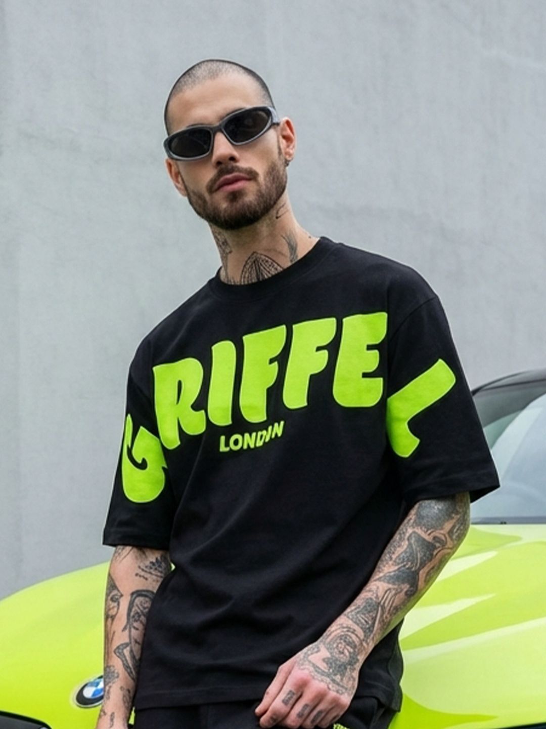 GRIFFEL Men Typography Printed Pure Cotton T-shirt-image-49