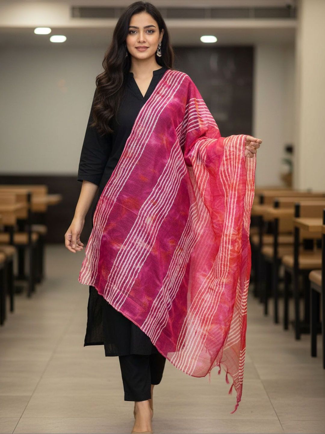 Urban Pallu Striped Dupatta-picture-35