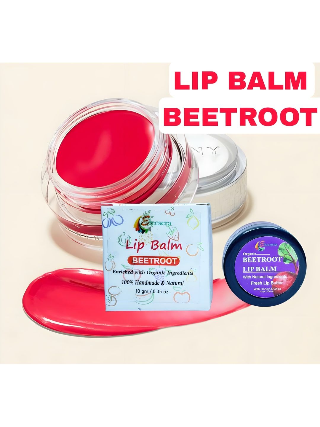 Elecsera Beetroot Lip Balm With Organic Ingredients - 10 g-image-22