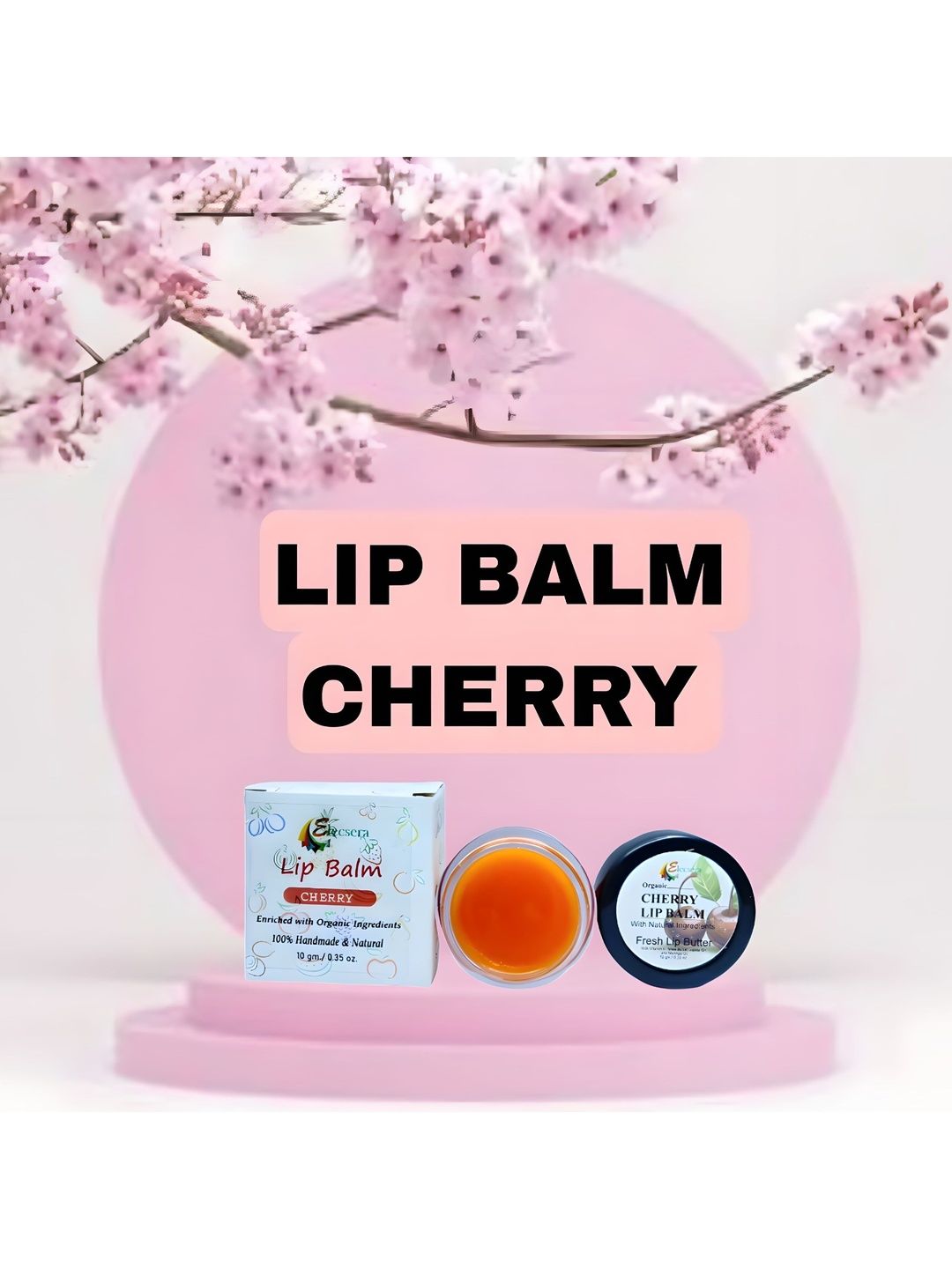 Elecsera Cherry Lip Balm With Organic Ingredients - 10 g-image-43