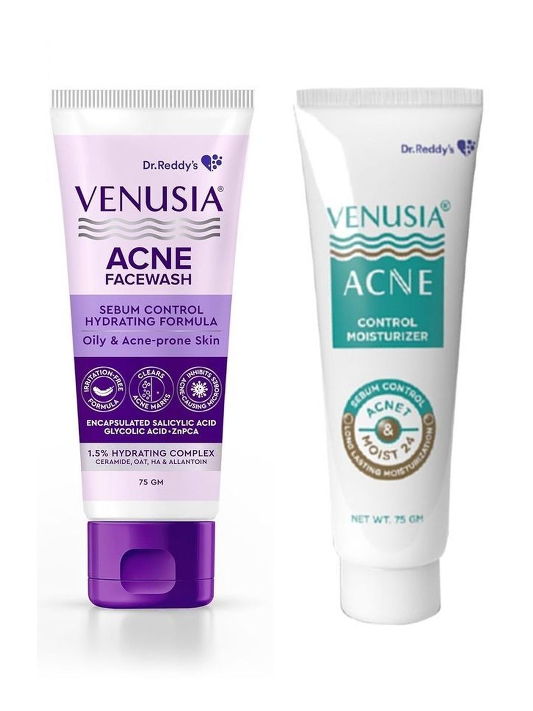 Venusia Set Of 2 Acne Face Wash & Acne Control Moisturizer - 75 g Each-image-20