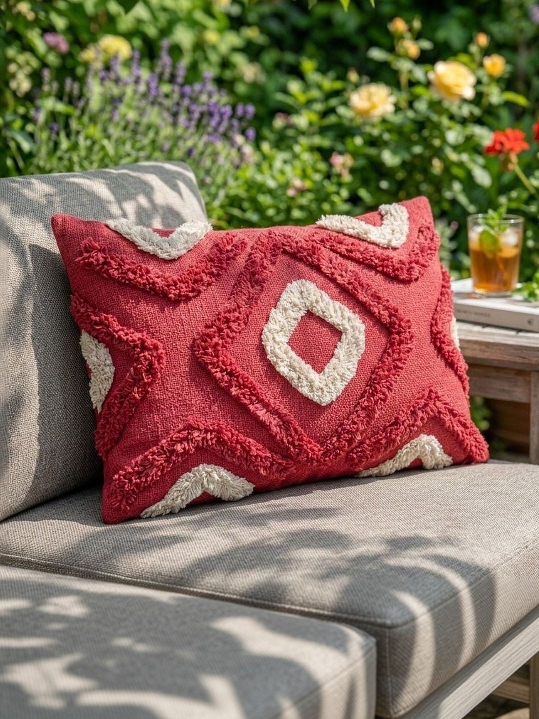 Myntra Elegant Homes Multicoloured Geometric Rectangle Cushion Covers-picture-40
