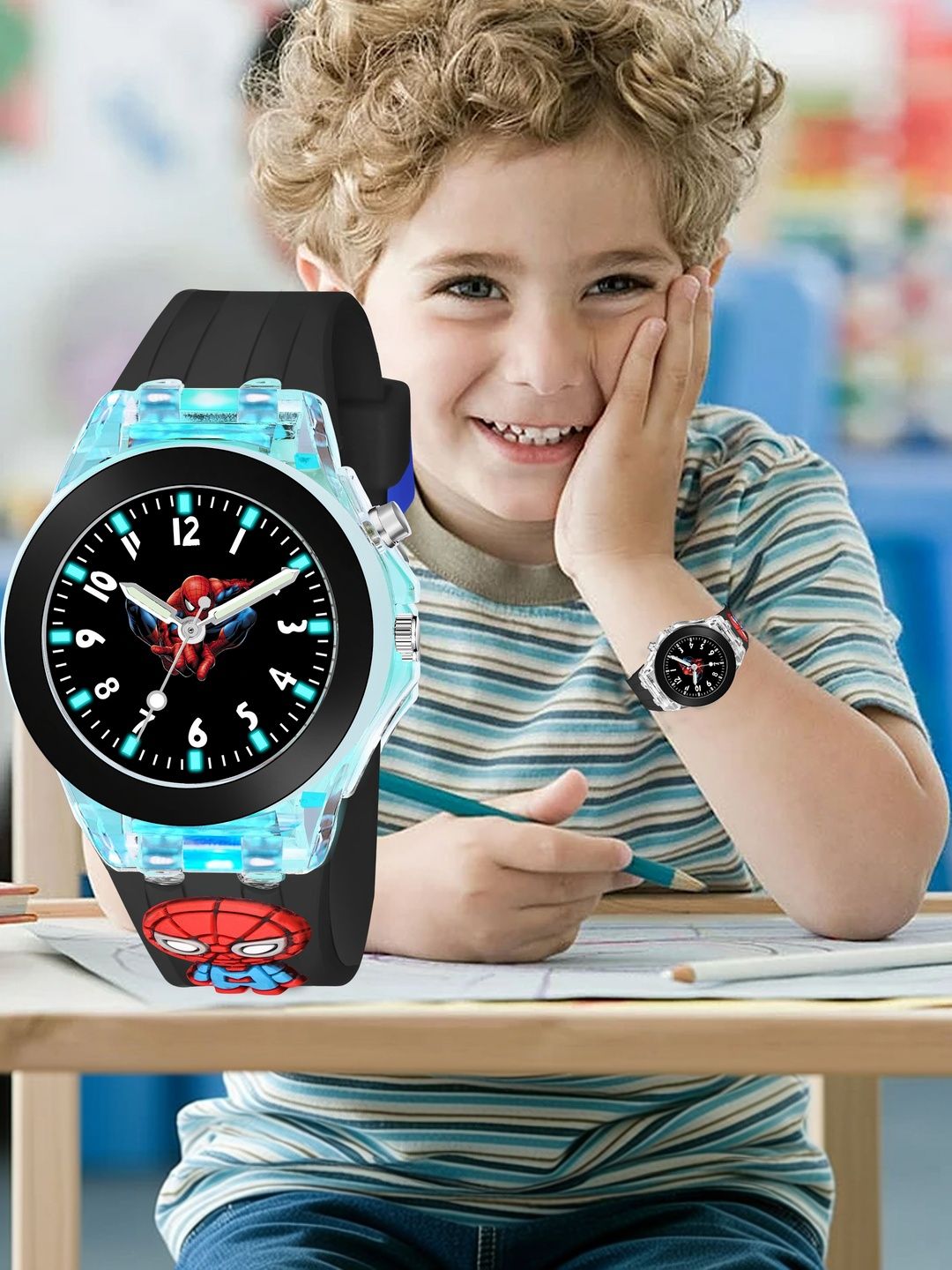 mivaan Unisex Kids Dial & Straps Watch M-Kids-Black-Spider man_&-image-29