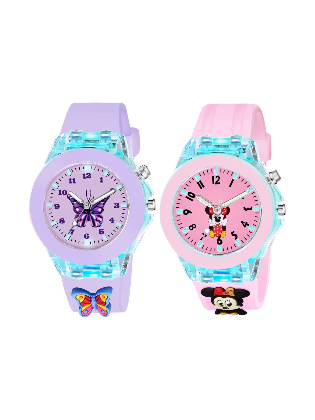 mivaan Unisex Kids Dial & Straps Watch Com-2 Kids Butrfly pur. pink micky_&-image-13