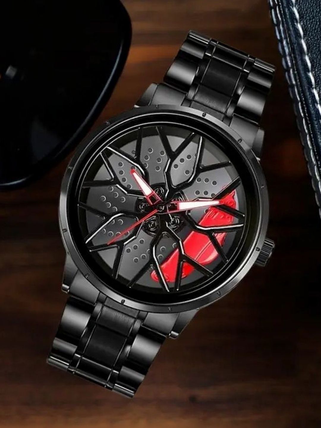 SELLORIA Unisex Kids Dial & Stainless Steel Bracelet Style Straps Watch 10_Wheel_Red_Dial-picture-29