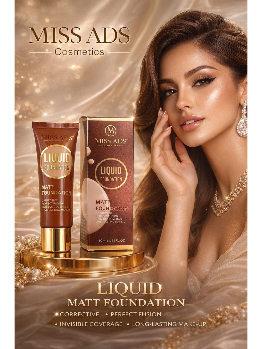 MISS ADS Matte Liquid Foundation - 40 ml - MAFC011-picture-17