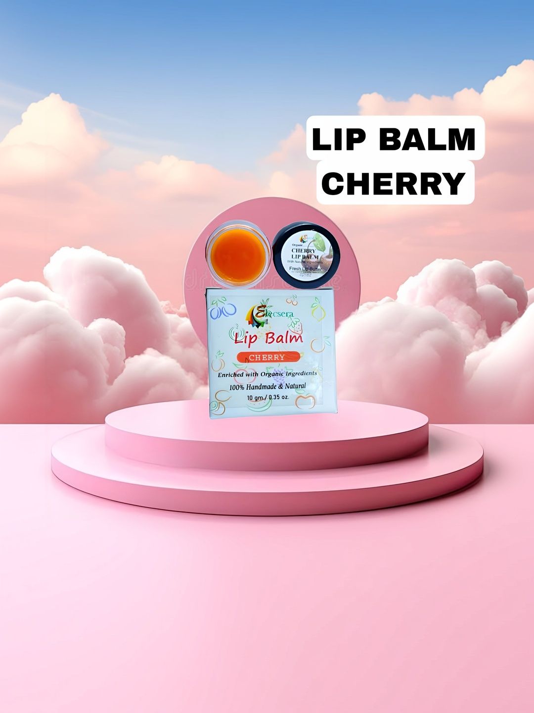 Elecsera Cherry Lip Balm With Vitamin E & Shea Butter - 10 g-picture-3