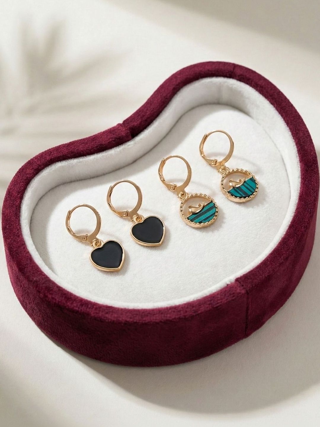Lara Karen Feather Shaped Drop Earrings-picture-36