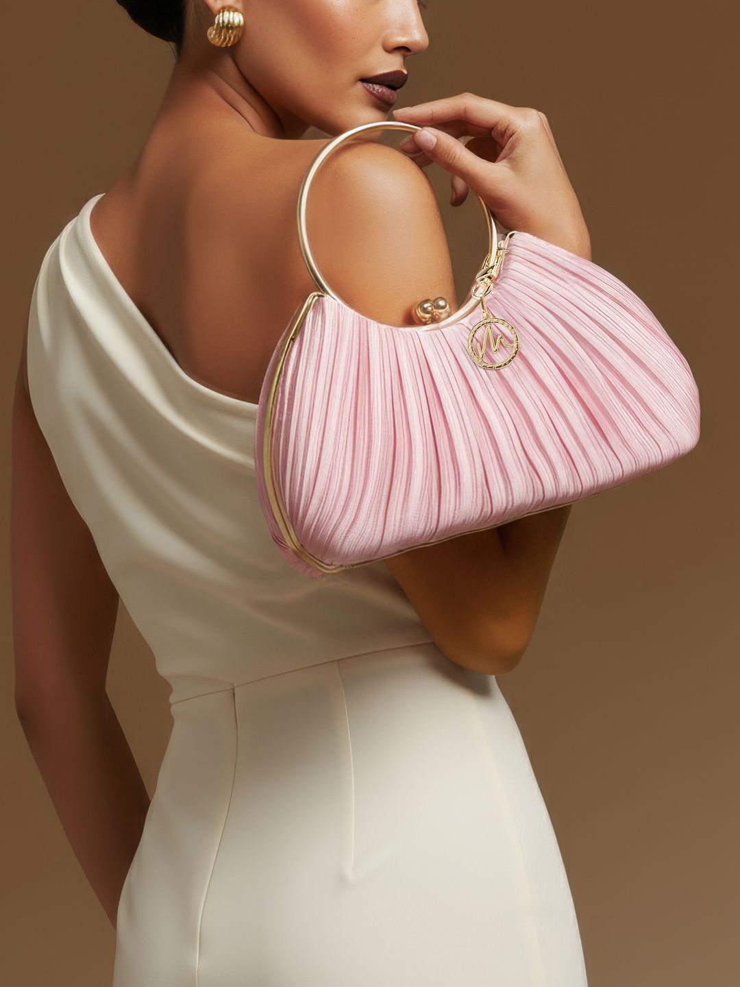 MAEJOY Women Pink Bracelet Handle Clutch-picture-11