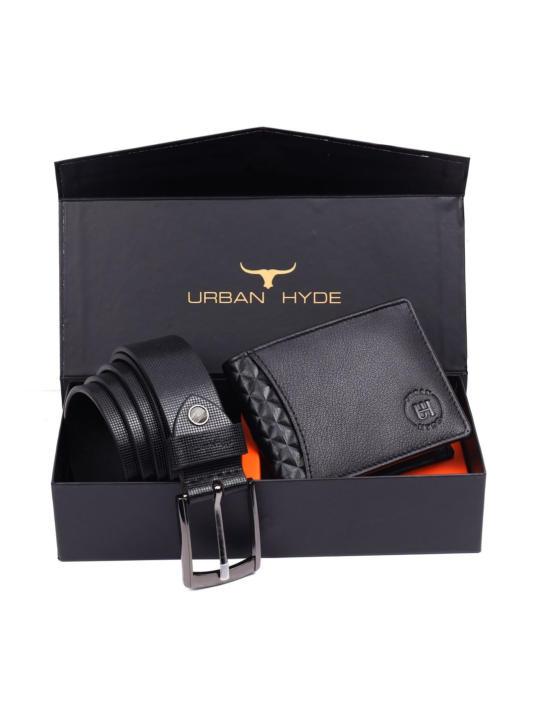 URBAN HYDE Men Premium Accessory Gift Set of Genuine Leather Wallet and Belt-picture-41