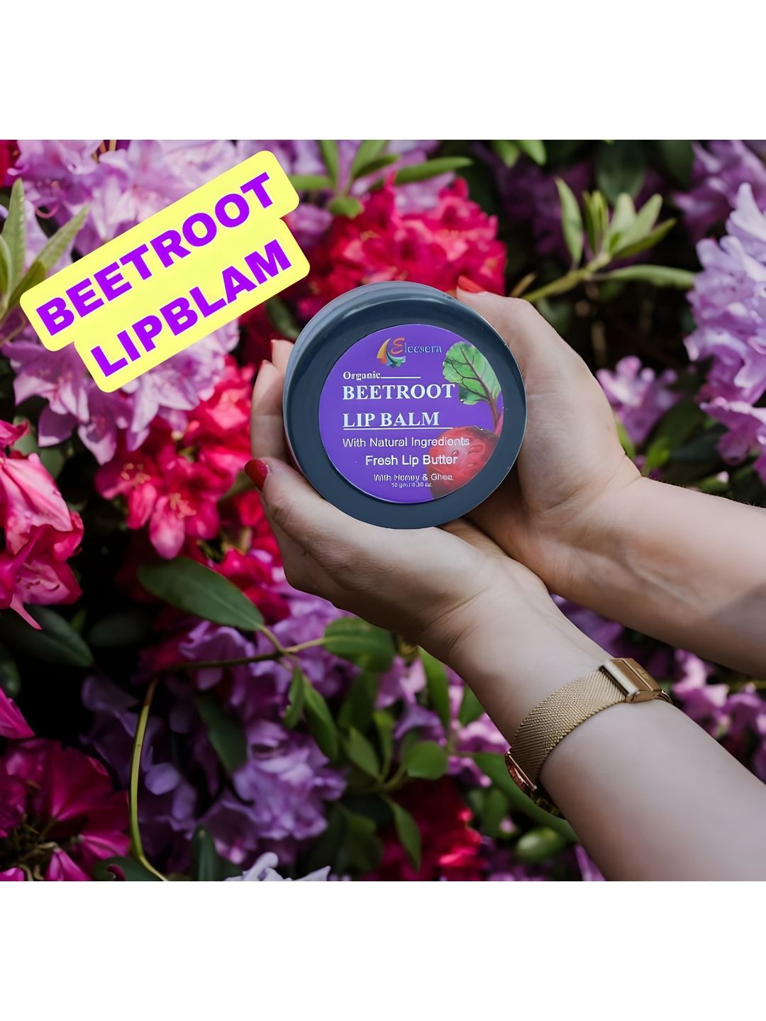 Elecsera Beetroot Lip Balm With Honey & Ghee - 10 g-picture-30