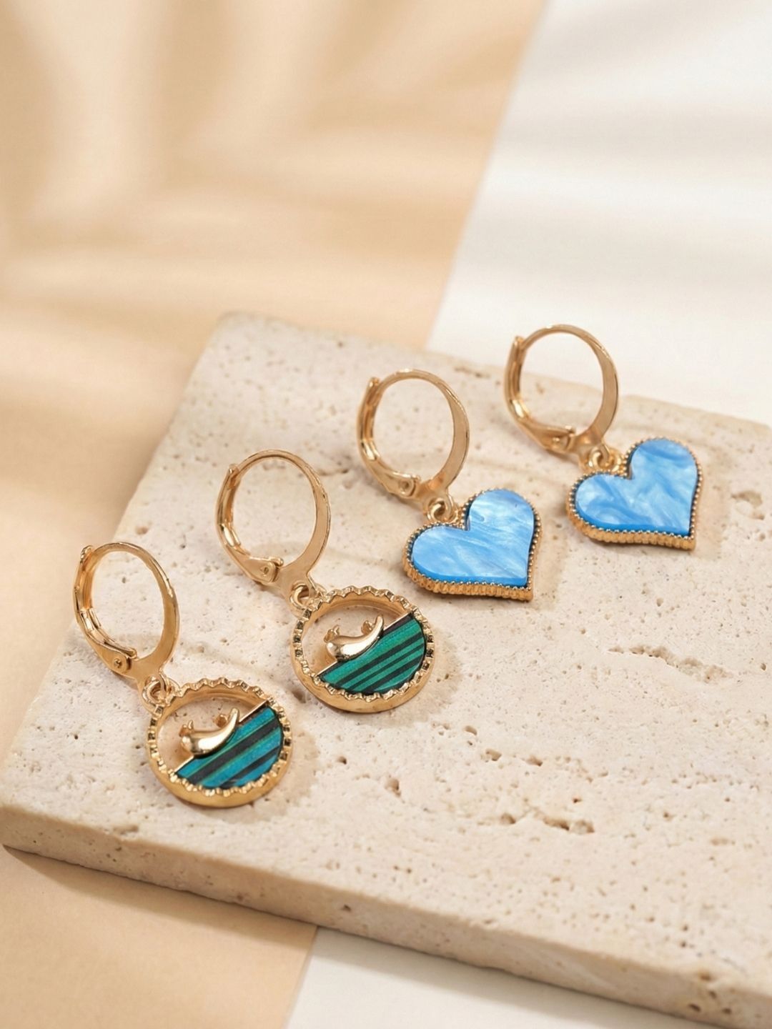 Lara Karen Feather Shaped Drop Earrings-image-21