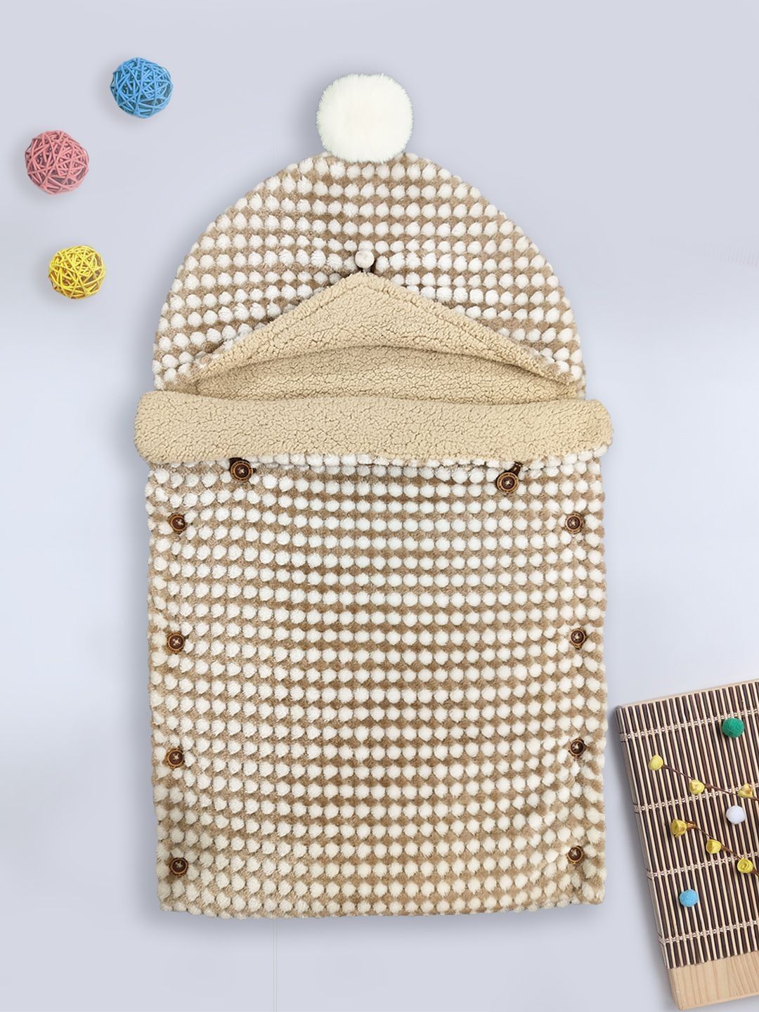 Yellow Apple Beige Heavy Winter 350 GSM Blanket-image-13