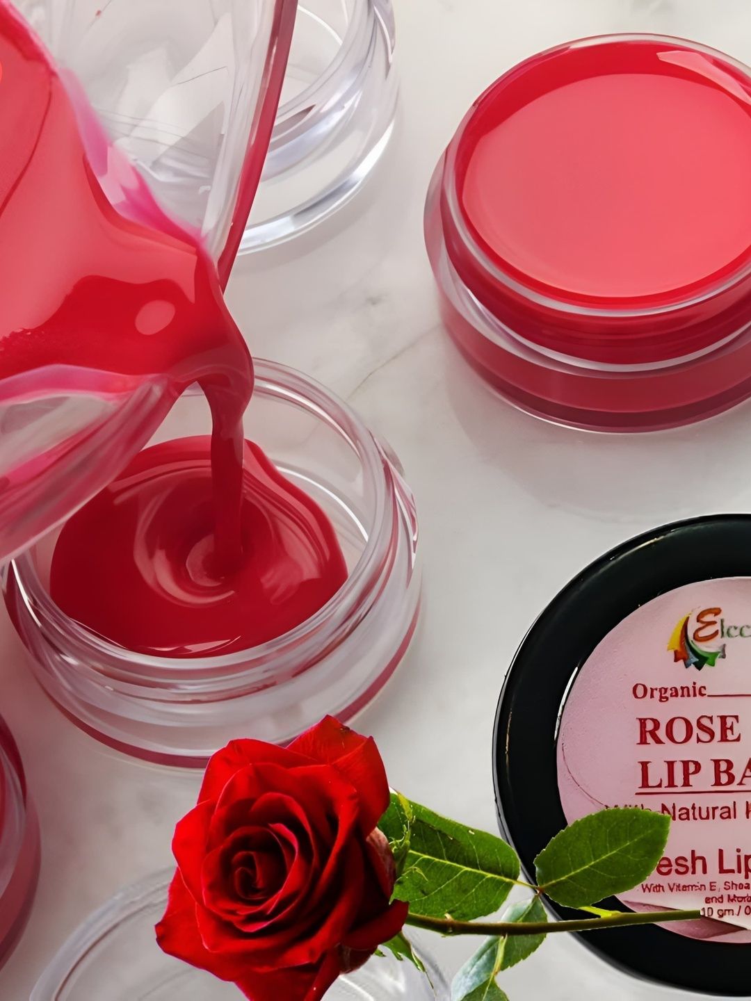 Elecsera Rose Lip Balm With Vitamin E - Pink -10 g-picture-12