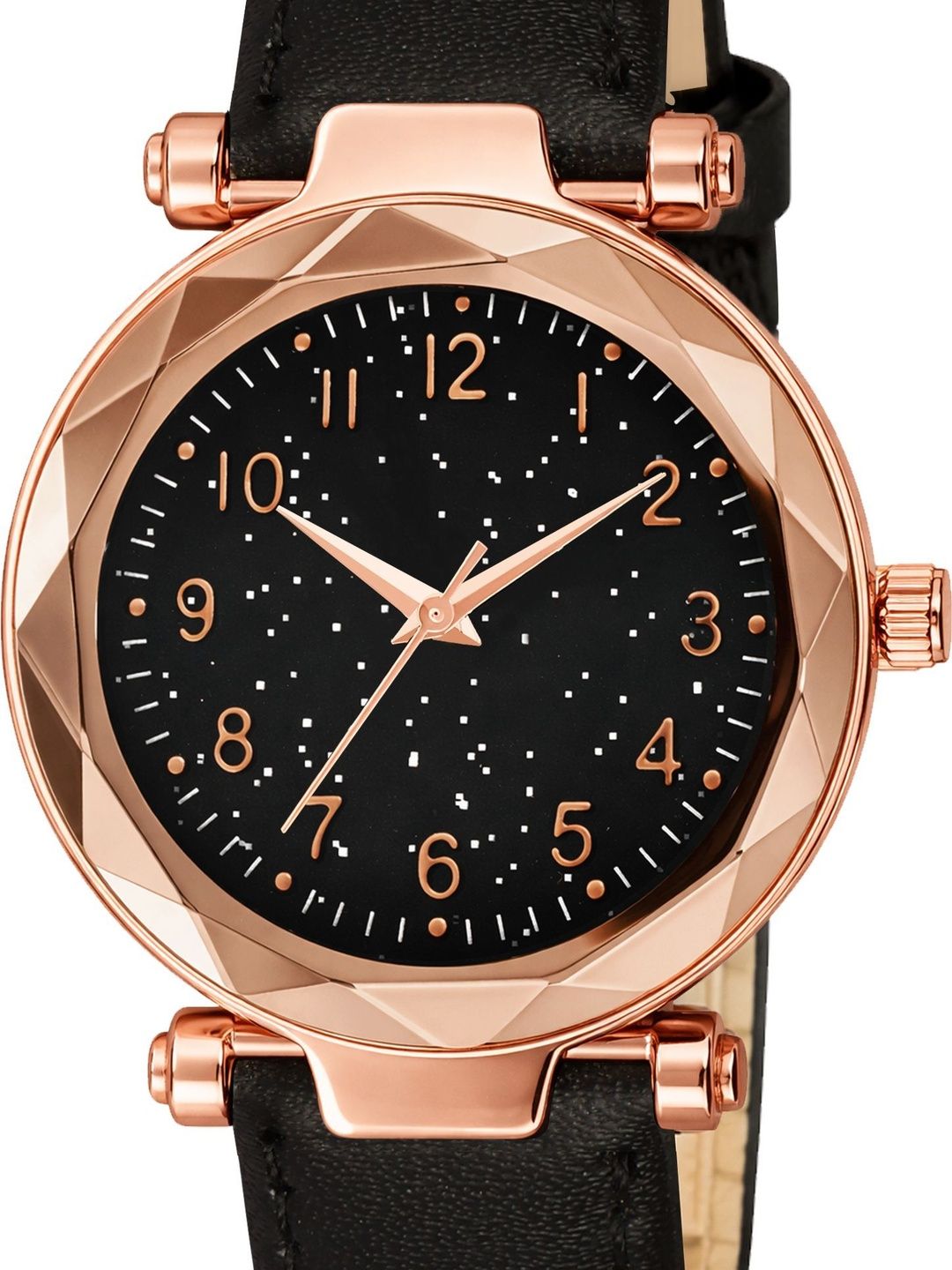 mivaan Women Dial & Leather Straps Watch L-126 Night Black&-image-14