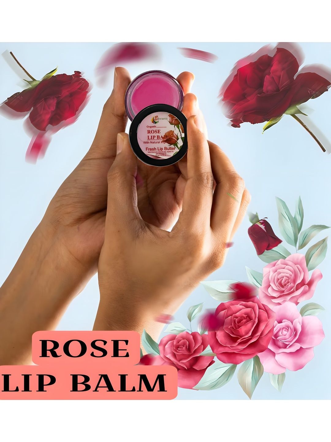 Elecsera Rose Lip Balm For Hydration - 10 g-picture-11