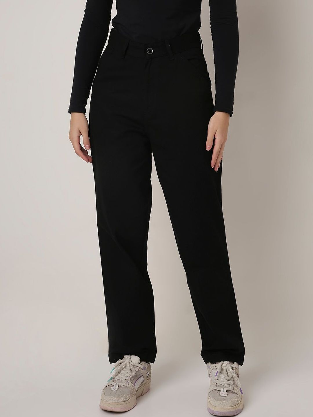 Blnk Women Straight Fit High-Rise Trousers-picture-52
