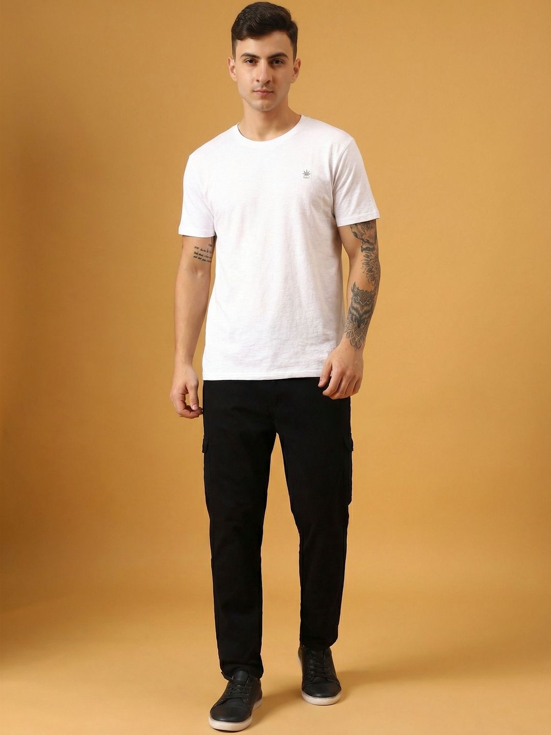 HERE&NOW Men Relaxed Easy Wash Cargos Trousers-picture-23