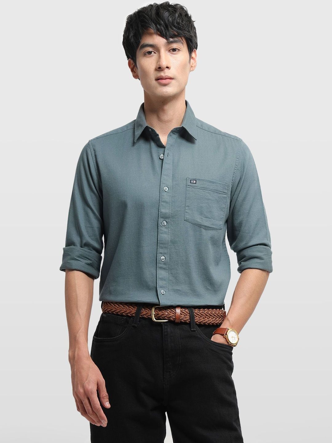 Arrow Sport Men's Sage & Sun Chelsea Slim Fit Shirt-picture-10