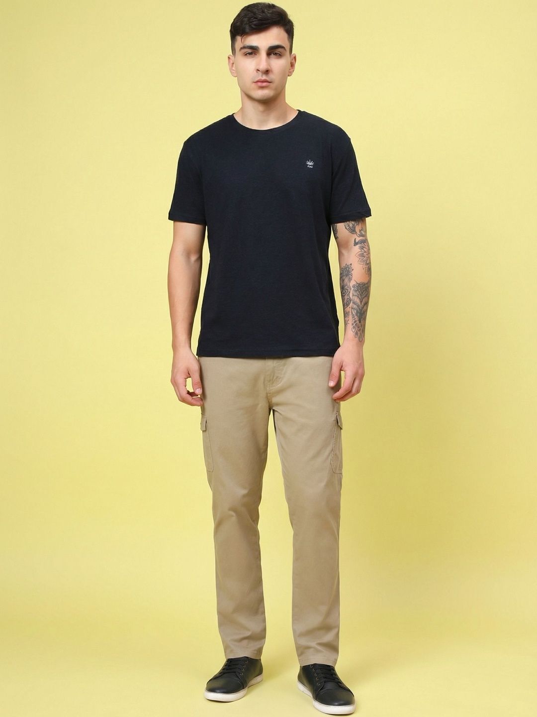 HERE&NOW Men Relaxed Easy Wash Cargos Trousers-picture-30