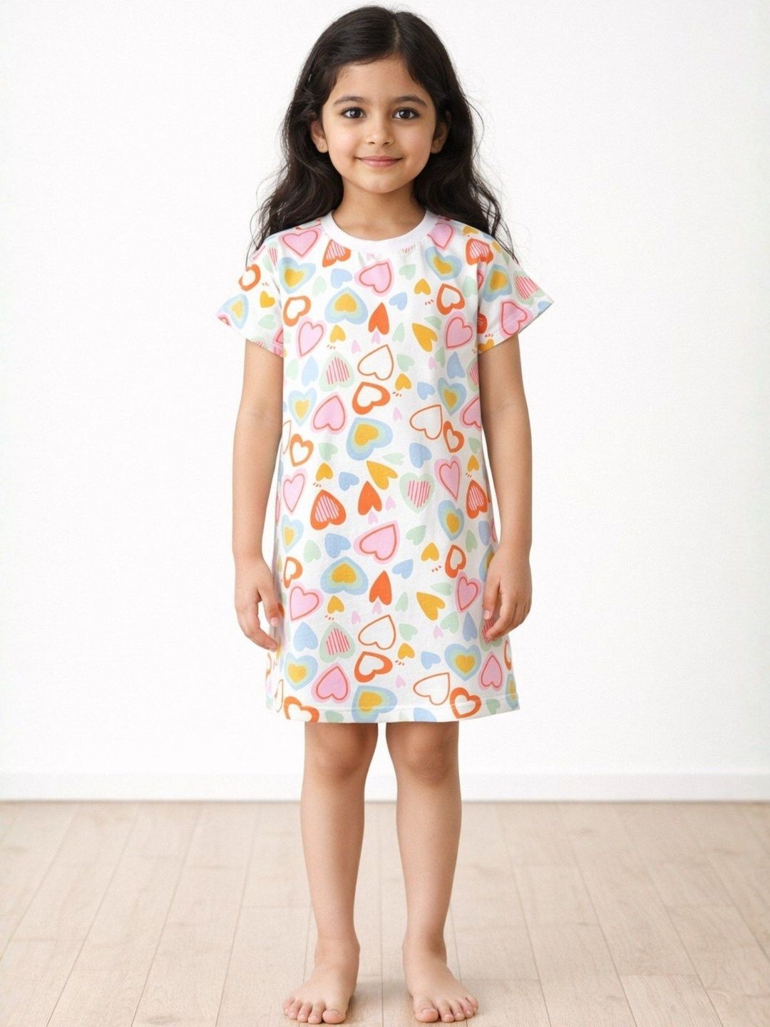 Anthrilo Girls Printed Nightdress-picture-16