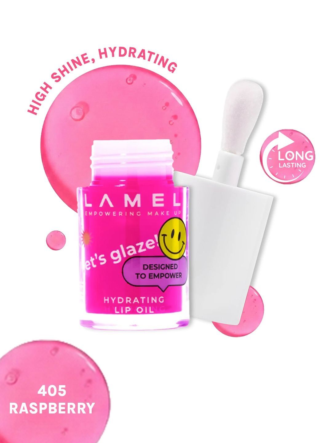 LAMEL Lets Glaze Hydrating Lip Oil with Applicator - Raspberry 405-image-30