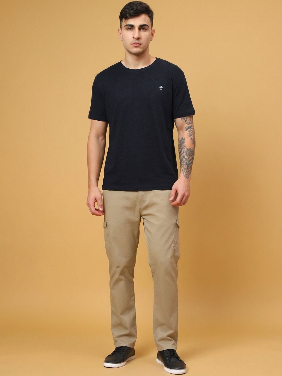 HERE&NOW Men Relaxed Easy Wash Cargos Trousers-picture-26