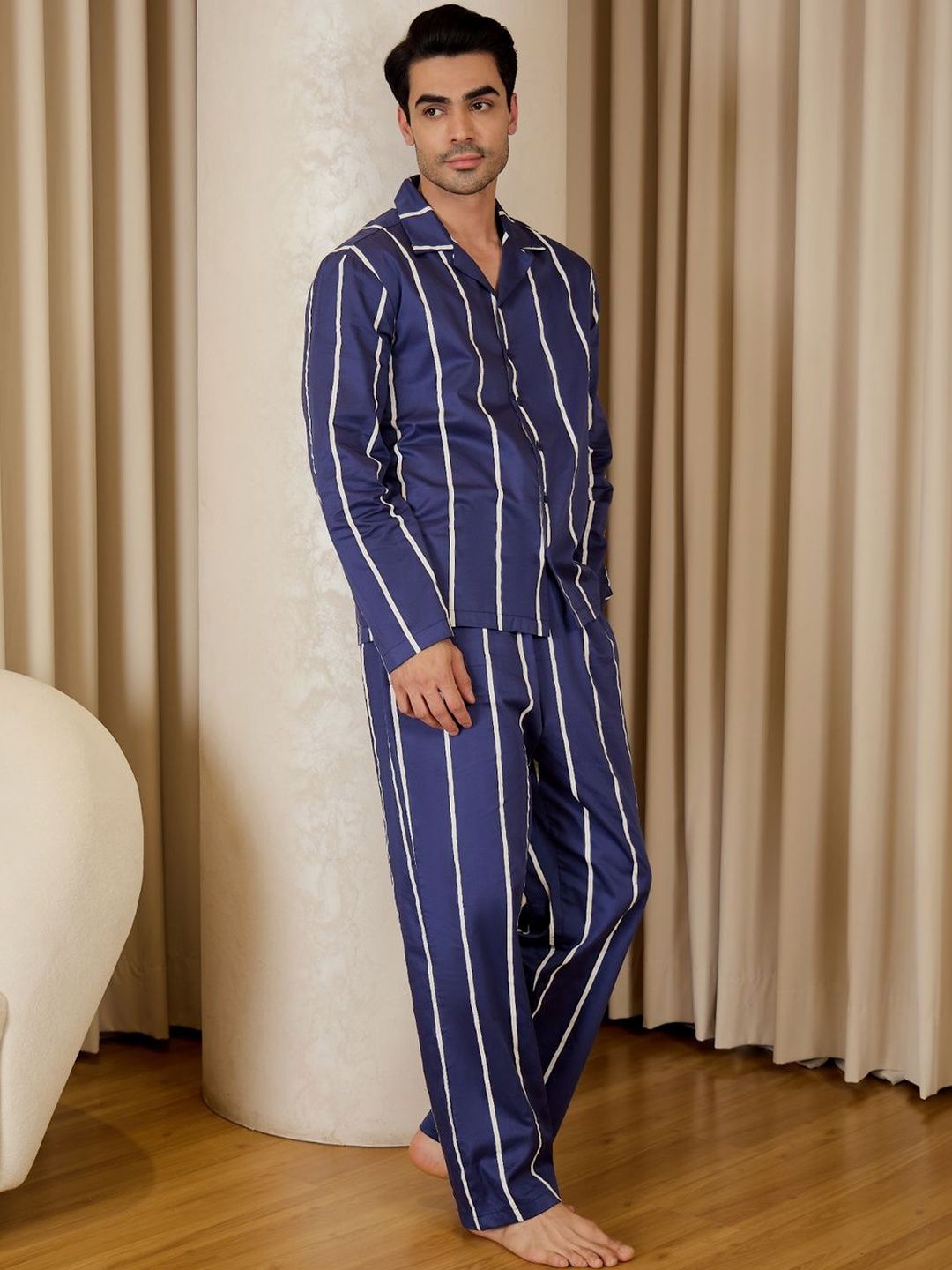 Sweet Dreams Men Striped Night suit-picture-31