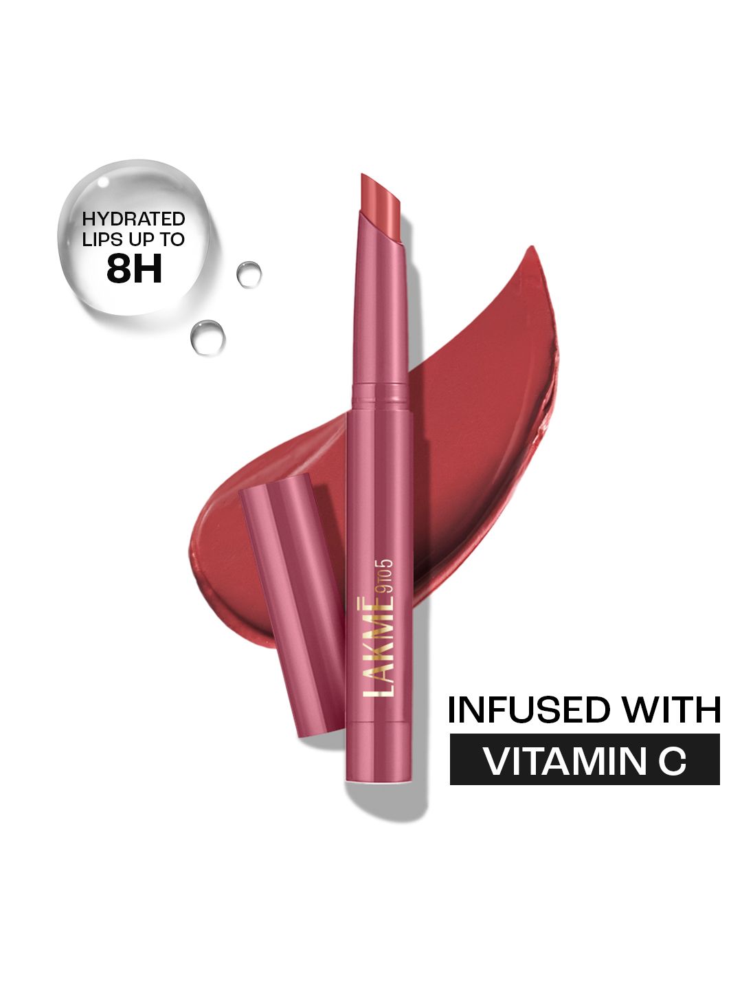 Lakme 9 to 5 Forever Matte Long-Lasting Hydration Lip Crayon with Vitamin C - Edgy Nude-image-46