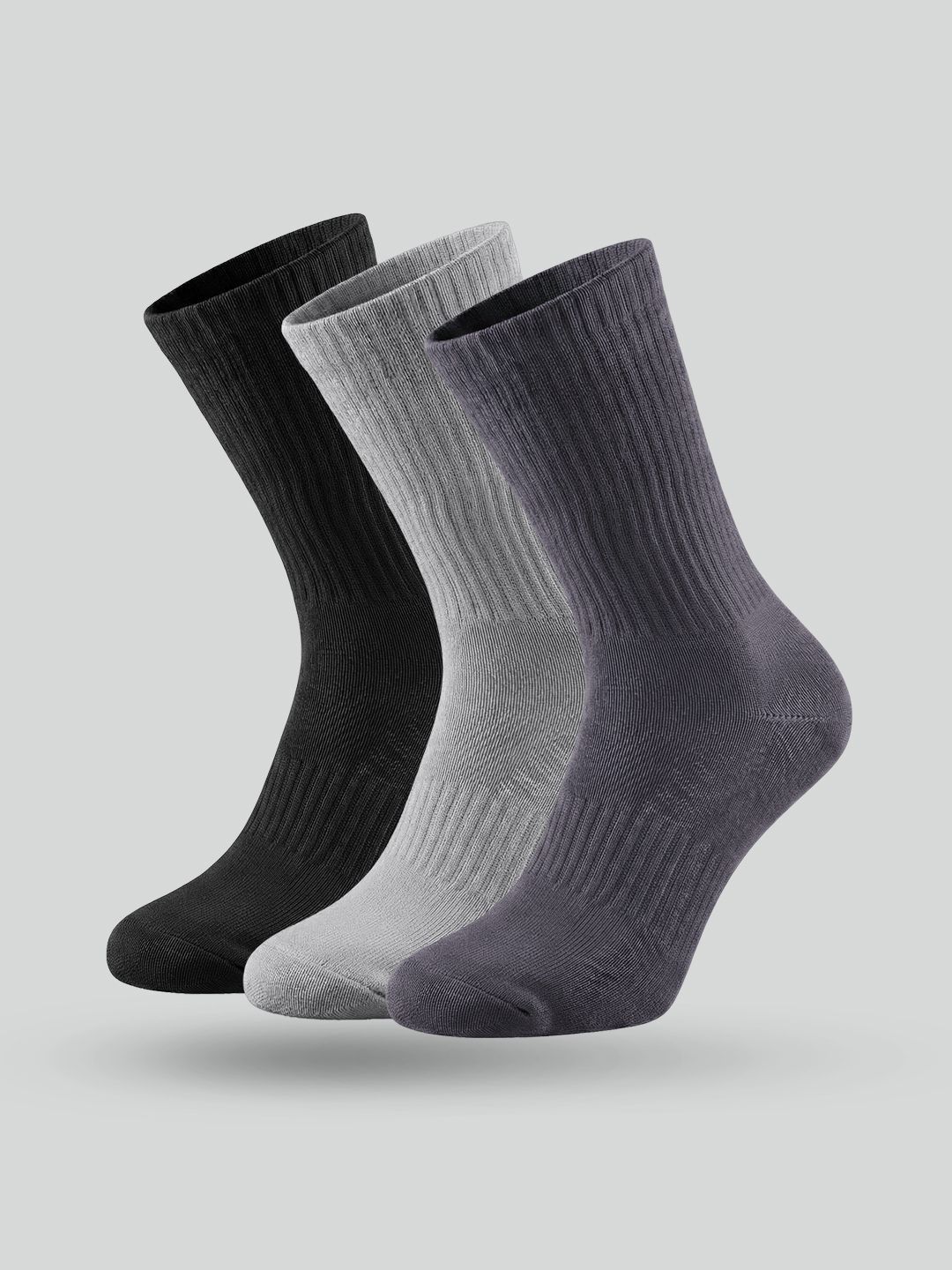 XYXX Men Pack of 3 Cotton Calf Length Socks-picture-38