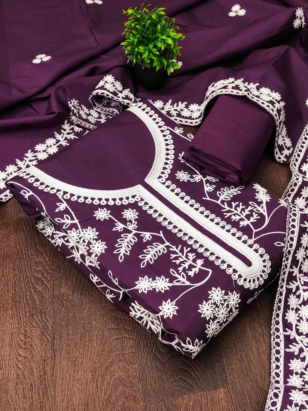 Rangtulika Ethnics Unstitched Kurta Fabric Bottom Fabric and Dupatta-picture-35